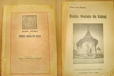 B845-I-Cozia-Manastirea neamului Radauti-Editii brosura anii 1950-PRET PE BUCATA foto