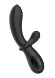 Vibrator G-Spot cu 5 Moduri Electrostimulare, 10 Moduri Vibratii, Silicon, USB, Negru, 20 cm