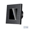 Intrerupator Simplu Cap Scara / Cruce cu Touch din Sticla si Rama de Aluminiu LUXION, RF433 SmartElectro IntelligentHouse