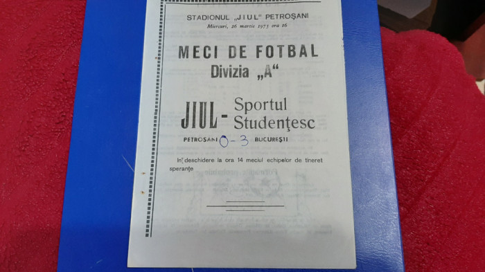 program Jiul - Sportul Stud.