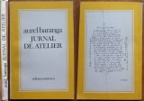 Aurel Baranga , Jurnal de atelier , 1977 , autograf catre Eugen Barbu