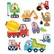 Joc tip puzzle pentru copii si bebelusi, Banana Panda, Progressive Puzzles Construction Vehicles, 9 vehicule santier formate din 2-6 piese
