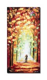 Cumpara ieftin Tablou pictat manual living, dormitor, hol, Impreuna pe aleea vietii, 80x40cm ulei in cutit efect 3D, Magistral