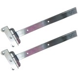 Cumpara ieftin Balamale Poarta 600mm, Argintiu, Metal, Aplicat, Set 2 Bucati, Deschidere 180&deg;