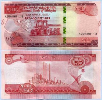 Etiopia 2020 - 50 birr UNC foto