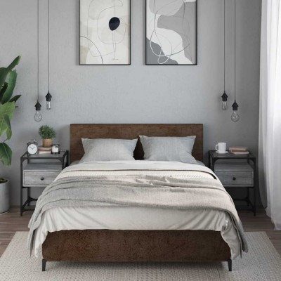 vidaXL Noptiere, 2 buc., gri sonoma, 40x40x55 cm, lemn prelucrat 846081 foto