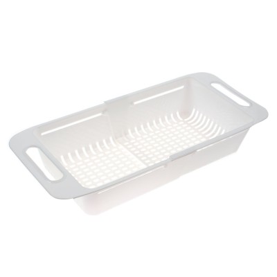 Picurator pentru chiuveta 8119, extensibil, plastic, alb, 31.5 x 20 x 8 cm foto