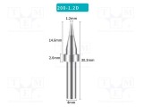 V&acirc;rf şurubelniţă 1,2mm SHENZHEN BAKON pentru staţie de lipit