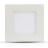 Panou LED patrat incorporabil, 18 W, 1500 lm, 6400 K, aluminiu, lumina alb rece, Alb, General