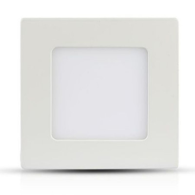 Panou LED patrat incorporabil, 18 W, 1500 lm, 6400 K, aluminiu, lumina alb rece, Alb foto