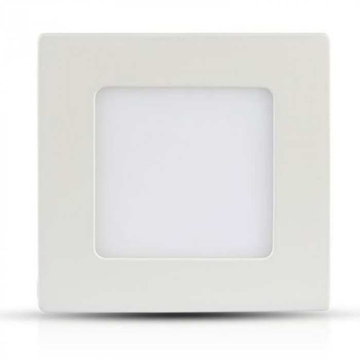 Panou LED patrat incorporabil, 18 W, 1500 lm, 6400 K, aluminiu, lumina alb rece, Alb