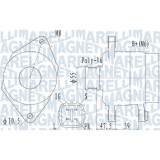 Alternator Toyota Yaris ( P9) 01.05-12.14, 1.3 VVT-i (SCP90 , SCP90R), MAGNETI MARELLI