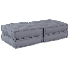 vidaXL Pernă 2 pcs Gri 70 x 70 x 36 cm Poliester