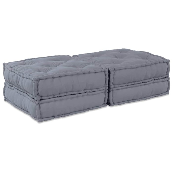 vidaXL Pernă 2 pcs Gri 70 x 70 x 36 cm Poliester