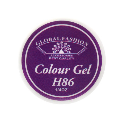 Gel color unghii, vopsea de arta, seria Noble Purple, Global Fashion, 5gr, H86 foto