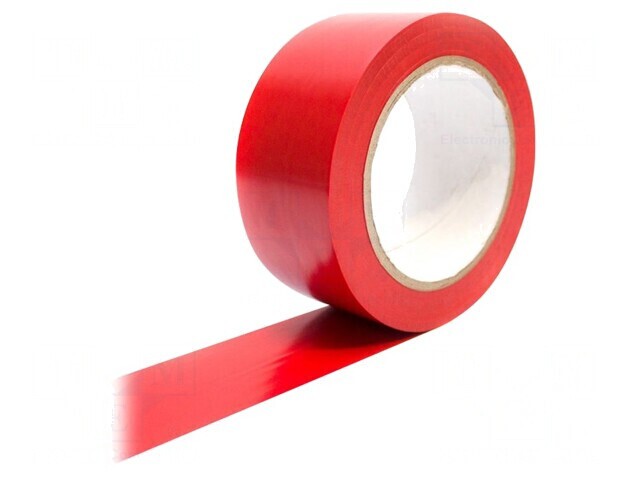 Bandă de marcare roșie autoadezivă 33m x 50mm