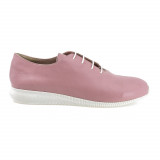 Pantofi dama, Caspian, Cas-Carina, casual, piele naturala, roz