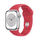 Cumpara ieftin Curea silicon marca THD pentru Apple Watch 41 mm seria 8, marimea S/M, culoarea rosu