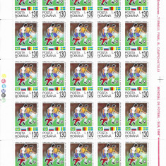 Romania 1994 - Campionatul mondial de fotbal SUA, Coli de 25 timbre, MNH, LP1345