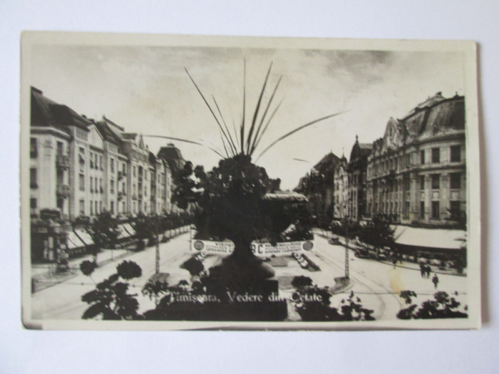 Carte postala foto Timisoara-Vedere din Cetate,reclame magazine,necirc.anii 30