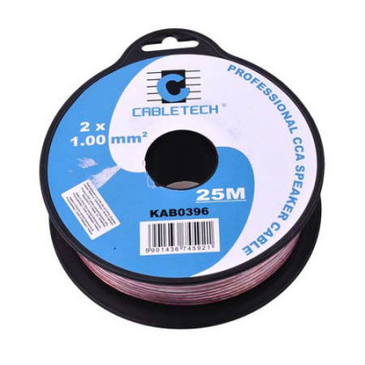 Cablu difuzor Cabletech, CCA, 1 mm, rola 25 m, transparent foto