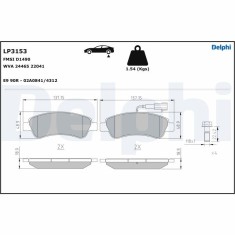 DELPHI LP3153 set placute frana,frana disc
