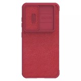 Cumpara ieftin Husa pentru Samsung Galaxy S23 Plus, Nillkin QIN Leather Pro Case, Red