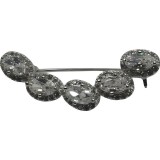 Brosa din argint 925 semicerc cu zirconii