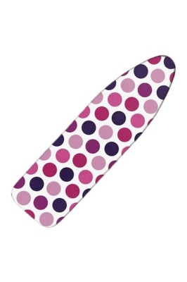 Husă pentru masă de călcat cu elastic, bumbac, 140x50 cm, alb/violet foto