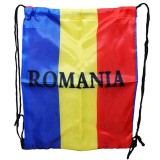 Sac sport tricolor Romania, 1 compartiment, textil, 30x40 cm, PRC