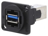 Adaptor USB-A la USB-B, USB 3.0, Plastic, 19x24mm