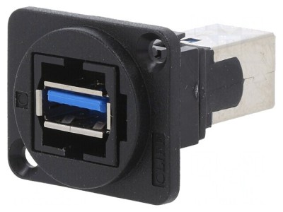 Adaptor USB-A la USB-B, USB 3.0, Plastic, 19x24mm foto