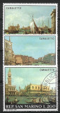 B0615 - San Marino 1971 - Canaletto 3 v.stampilat,serie completa