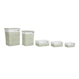 Cumpara ieftin Coș Multifuncțional DKD Home Decor Verde răchită 44 x 34 x 56 cm 5 Piese