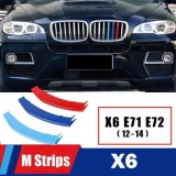 Set Ornamente Grila Fata BMW X6 E71 E72 (2012-2014) Plastic