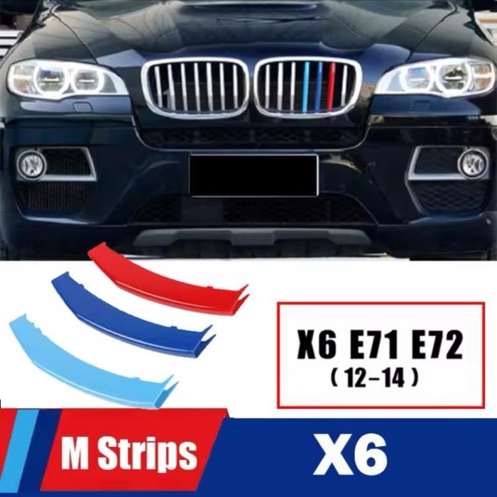 Set ornamente plastic grila fata compatibil BMW X6 2012-2014 E71 E72