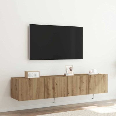 vidaXL Dulap TV de perete Pe perete stejar artizanal 80 x 35 x 31 cm foto