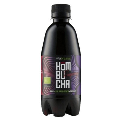 Kombucha cu Zmeura Bio 330 mililitri Vitaorganic foto