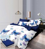 Cumpara ieftin Lenjerie Pat Bumbac 6 Piese Vanessa Sx193, Cearceaf cu Elastic 180x200, Fete Perna 70x70, 55x75, Negru/Alb/Rosu/Gri/Albastru/Verde