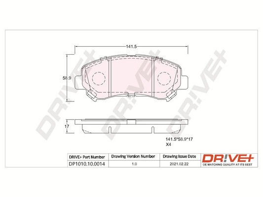 Dr!ve+ DP1010.10.0014 set placute frana,frana disc