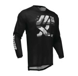 Tricou (bluza) cross-enduro Thor model Launchmode Forge culoare: negru/alb/gri