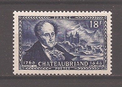 Franta 1948 - 100 de ani de la moartea lui Chauteabriand, MNH foto