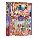 Puzzle, Trefl, Set 2 Bucăți, 500 Piese, Imagini Pisici și C&acirc;ini cu Dulciuri, Multicolor