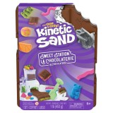 Kinetic Sand Statie de Dulciuri La Chocolaterie, set creativ 450 g