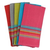 Prosoape pentru pahare, Set 5 buc, 58x39cm, Colorate cu dungi, CMCLASS