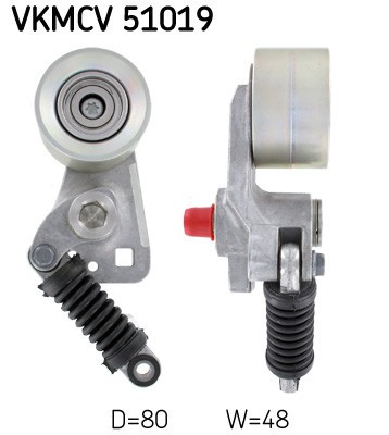 SKF VKMCV 51019 rola intinzator,curea transmisie