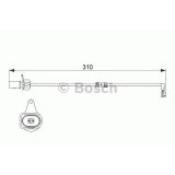 Senzor de avertizare,uzura placute de frana AUDI A6 Allroad (4GH, 4GJ) (2012 - 2016) BOSCH 1 987 474 506
