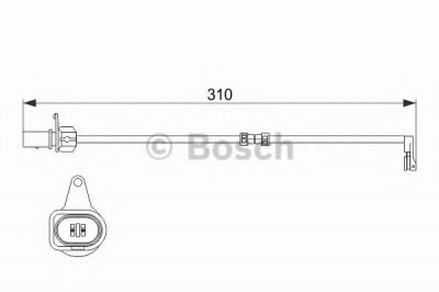 Senzor de avertizare,uzura placute de frana AUDI Q5 (8R) (2008 - 2016) BOSCH 1 987 474 506 foto