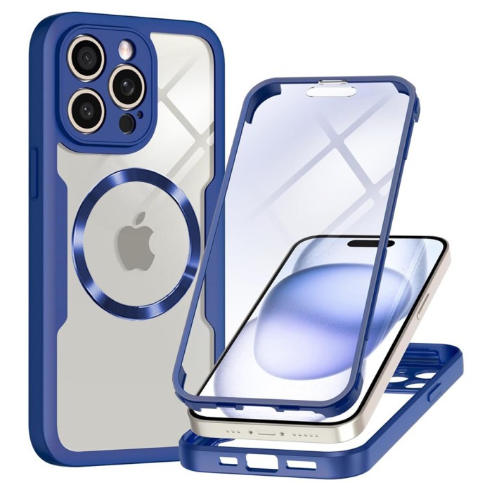 Husa 360&Atilde;&sbquo;&Acirc;&deg; iPhone 14 Pro Max Techsuit ColorVerse MagSafe, albastru