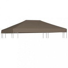 vidaXL Acoperi? pentru pavilion, 310 g/m?, gri taupe, 3 x 4 m foto